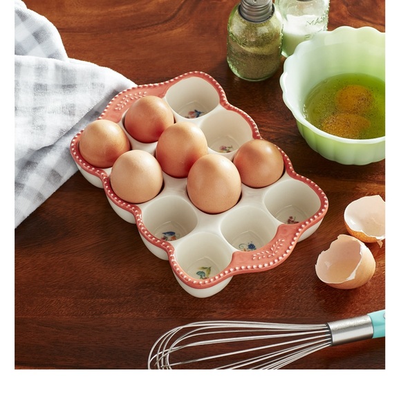 🪷❄️ NWT The Pioneer Woman Blooming Bouquet Stoneware Egg Holder - Picture 4 of 4